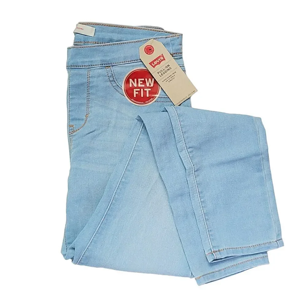 New! Levi's Big Girls Pull On Denim Leggings Stretch Skinny Jeans